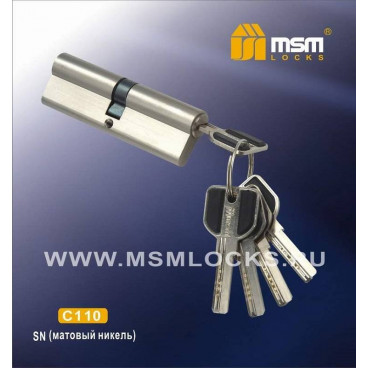 Цилиндровый механизм Msm C110 SN (матовый никель) перфо